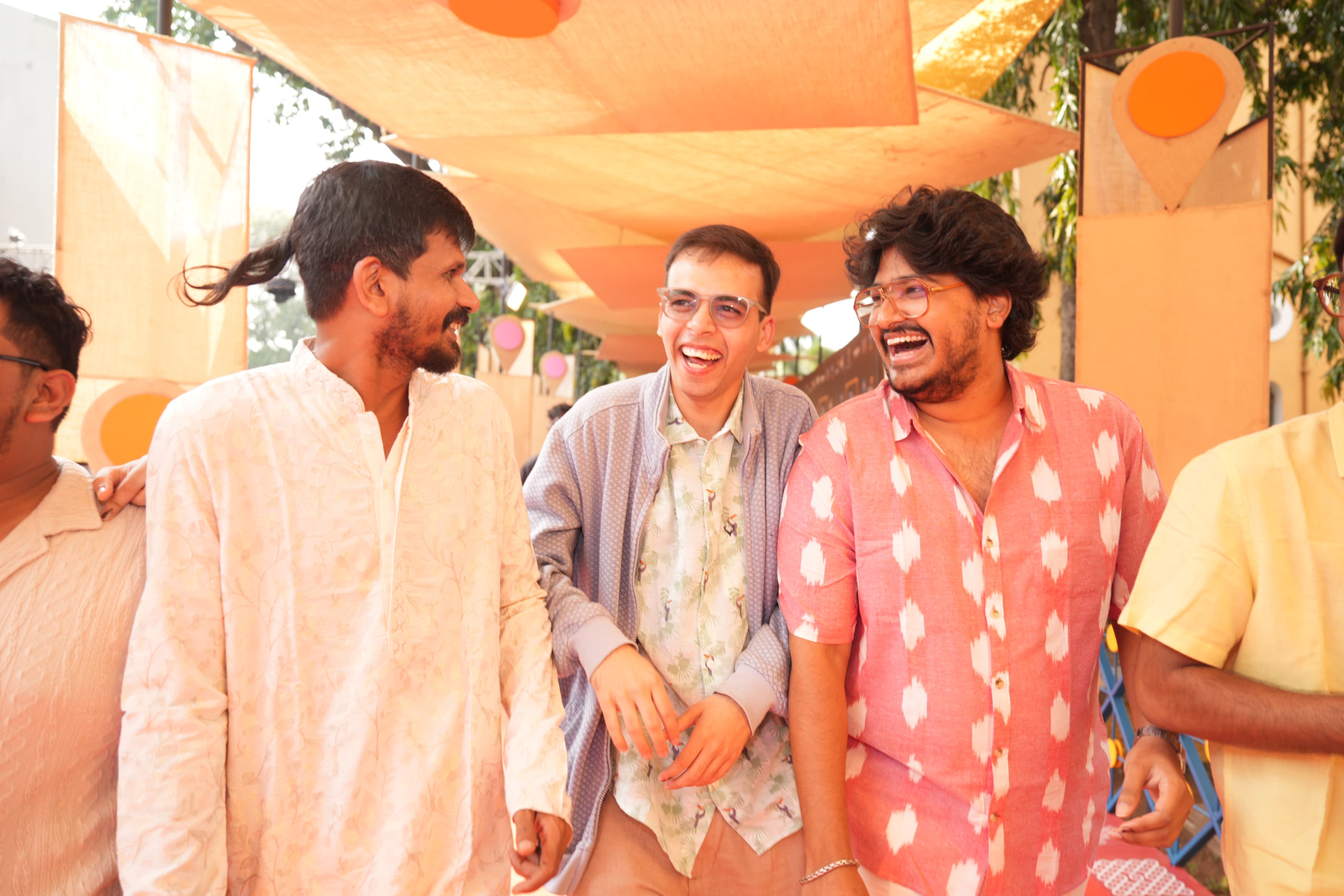 Manoj Mahara (Protagonist),  Divya Hemant Kharnare (Director), and  Yugandhar Salvi (Co-Producer) at the red carpet of the Indian Panorama (non-feature) film _P for Paparazzi_